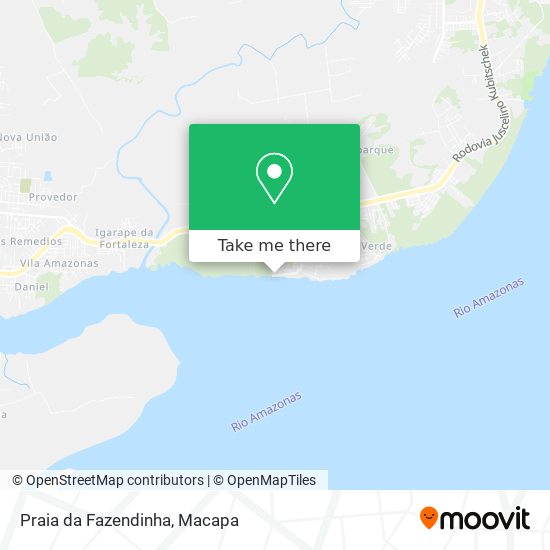 Mapa Praia da Fazendinha