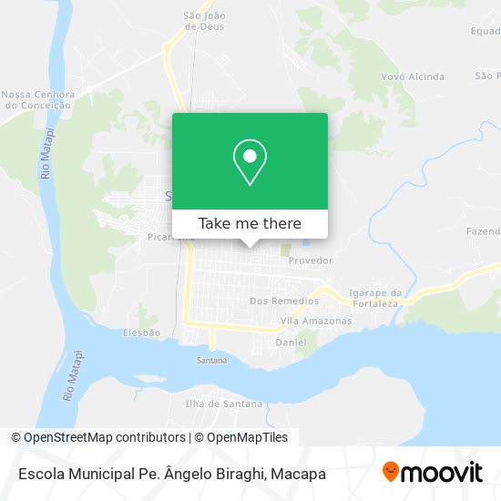 Mapa Escola Municipal Pe. Ângelo Biraghi