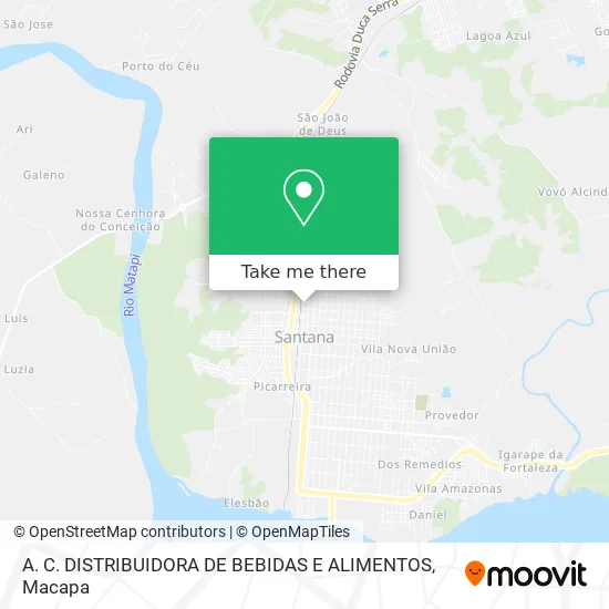A. C. DISTRIBUIDORA DE BEBIDAS E ALIMENTOS map