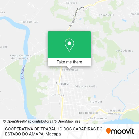 COOPERATIVA DE TRABALHO DOS CARAPIRAS DO ESTADO DO AMAPA map
