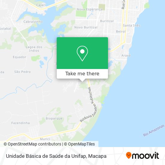 Unidade Básica de Saúde da Unifap map