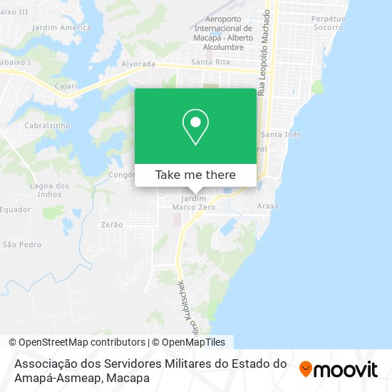 Associação dos Servidores Militares do Estado do Amapá-Asmeap map