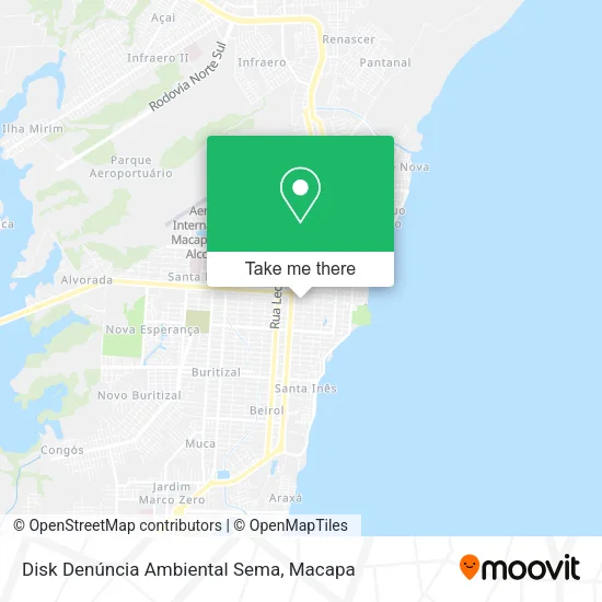 Disk Denúncia Ambiental Sema map