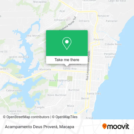 Acampamento Deus Proverá map