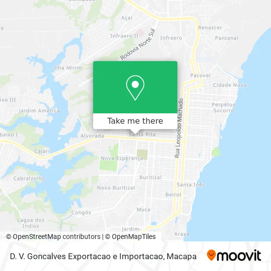 D. V. Goncalves Exportacao e Importacao map