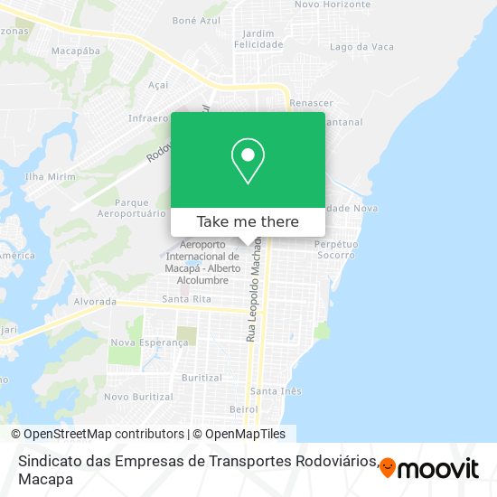 Sindicato das Empresas de Transportes Rodoviários map