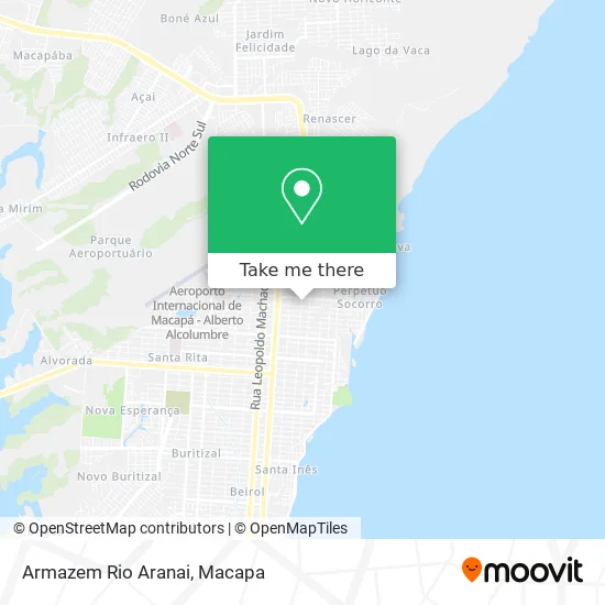 Armazem Rio Aranai map