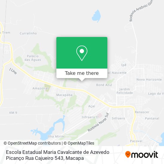 Escola Estadual Maria Cavalcante de Azevedo Picanço Rua Cajueiro 543 map