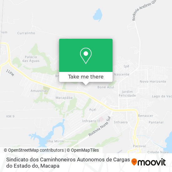 Sindicato dos Caminhoneiros Autonomos de Cargas do Estado do map