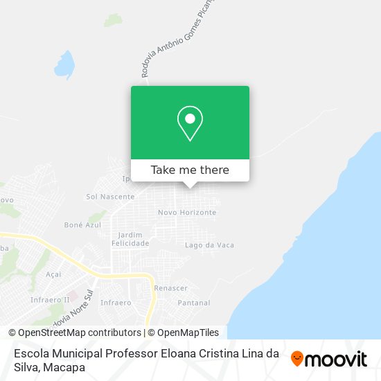 Mapa Escola Municipal Professor Eloana Cristina Lina da Silva