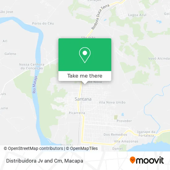 Distribuidora Jv and Cm map