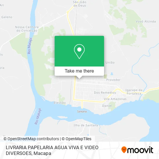 LIVRARIA PAPELARIA AGUA VIVA E VIDEO DIVERSOES map