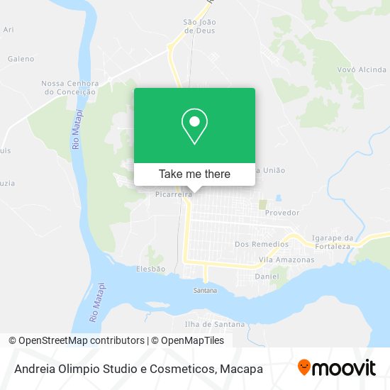 Mapa Andreia Olimpio Studio e Cosmeticos