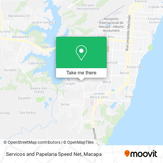 Mapa Servicos and Papelaria Speed Net