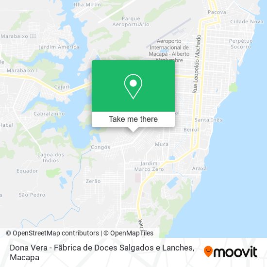 Mapa Dona Vera - Fãbrica de Doces Salgados e Lanches