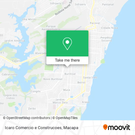 Icaro Comercio e Construcoes map