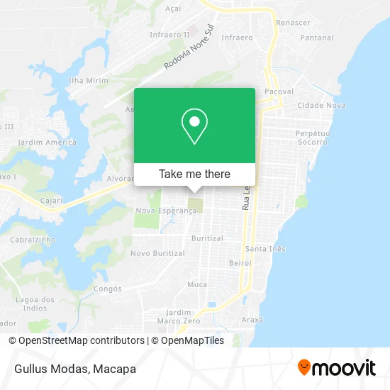 Gullus Modas map