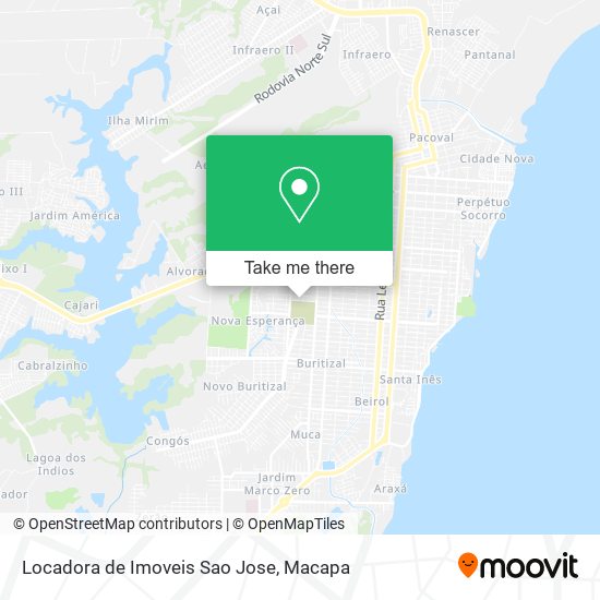 Mapa Locadora de Imoveis Sao Jose