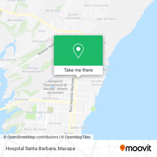 Hospital Santa Barbara map