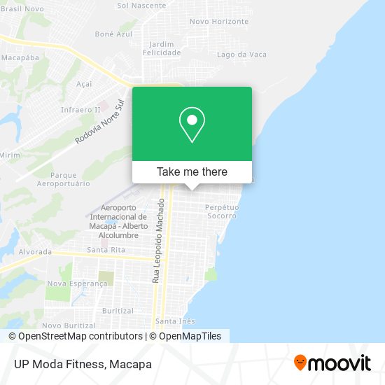 UP Moda Fitness map