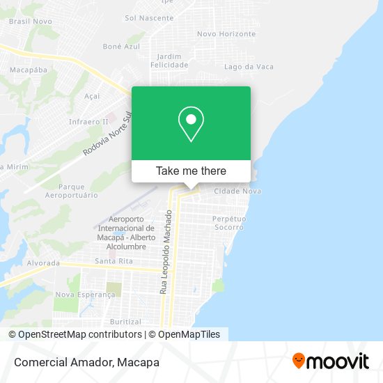 Comercial Amador map