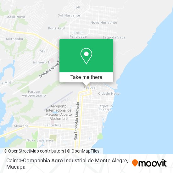 Caima-Companhia Agro Industrial de Monte Alegre map