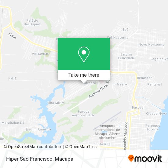 Mapa Hiper Sao Francisco