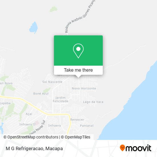 M G Refrigeracao map