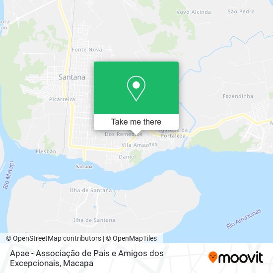 Apae - Associação de Pais e Amigos dos Excepcionais map