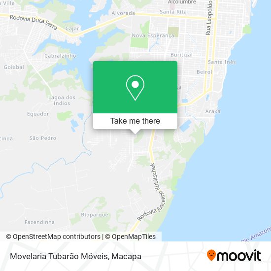 Movelaria Tubarão Móveis map