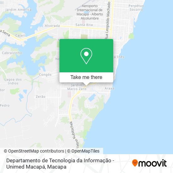 Mapa Departamento de Tecnologia da Informação - Unimed Macapá