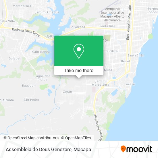 Assembleia de Deus Genezaré map