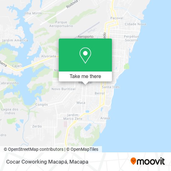 Cocar Coworking Macapá map