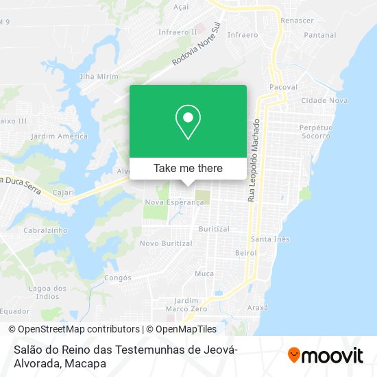 Salão do Reino das Testemunhas de Jeová- Alvorada map