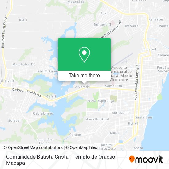 Comunidade Batista Cristã - Templo de Oração map