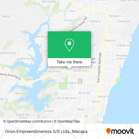 Mapa Orion Empreendimentos S / S Ltda.