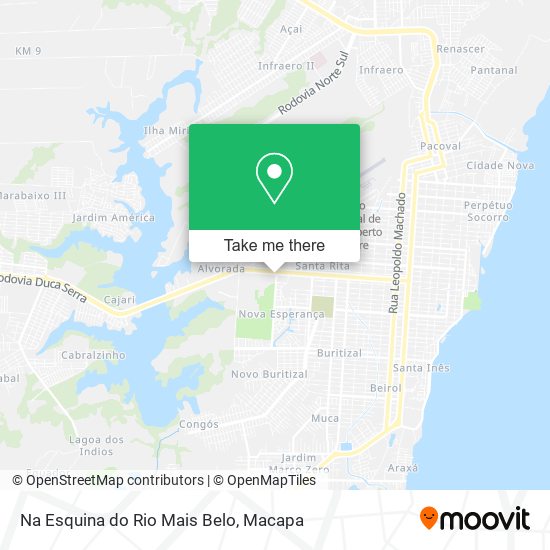 Mapa Na Esquina do Rio Mais Belo