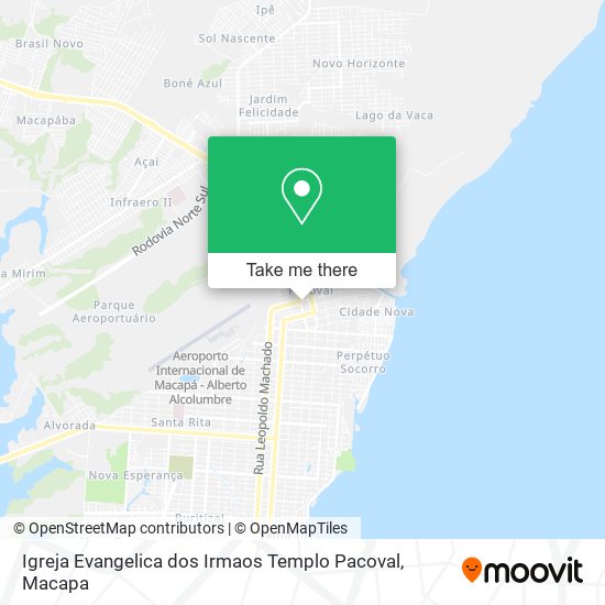 Igreja Evangelica dos Irmaos Templo Pacoval map