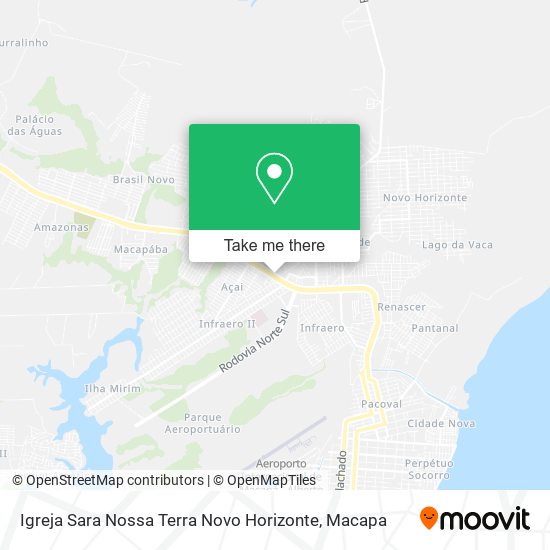 Mapa Igreja Sara Nossa Terra Novo Horizonte