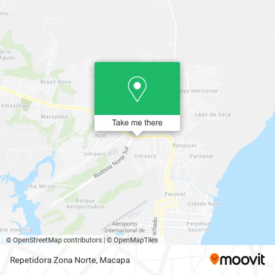 Repetidora Zona Norte map