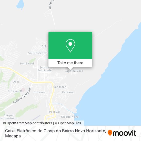 Caixa Eletrônico do Ciosp do Bairro Novo Horizonte map