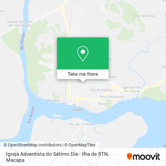 Mapa Igreja Adventista do Sétimo Dia - Ilha de STN