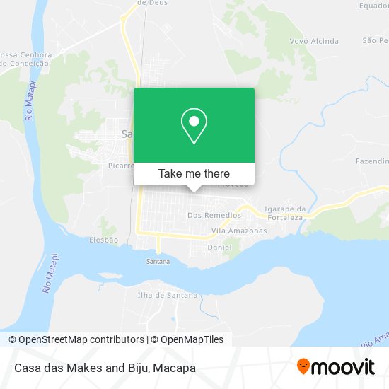 Casa das Makes and Biju map