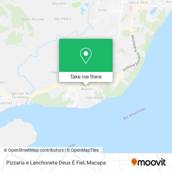 Mapa Pizzaria e Lanchonete Deus É Fiel