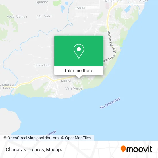 Chacaras Colares map