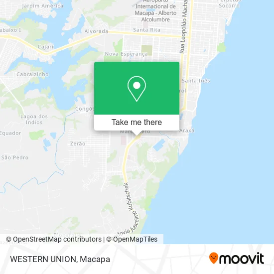 WESTERN UNION map