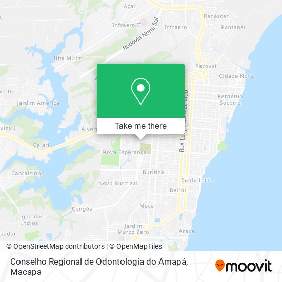 Conselho Regional de Odontologia do Amapá map