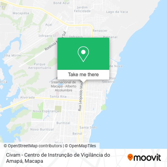 Mapa Civam - Centro de Instrunção de Vigilância do Amapá