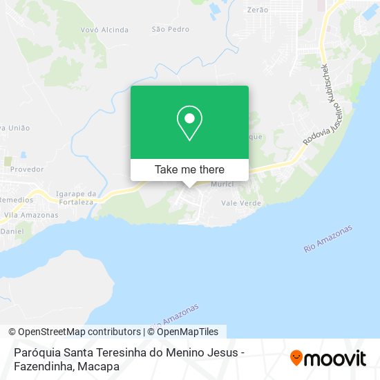 Mapa Paróquia Santa Teresinha do Menino Jesus - Fazendinha