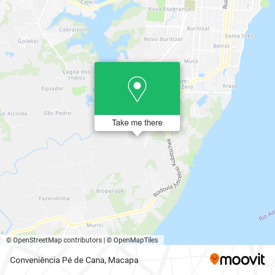 Mapa Conveniência Pé de Cana